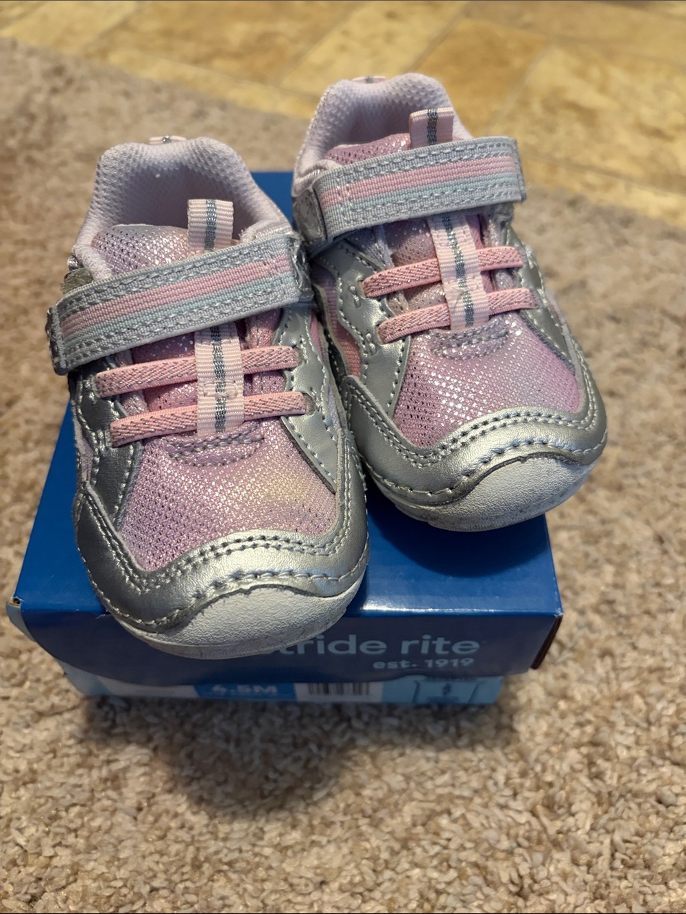 Stride Rite Little Kid Silver sneakers
